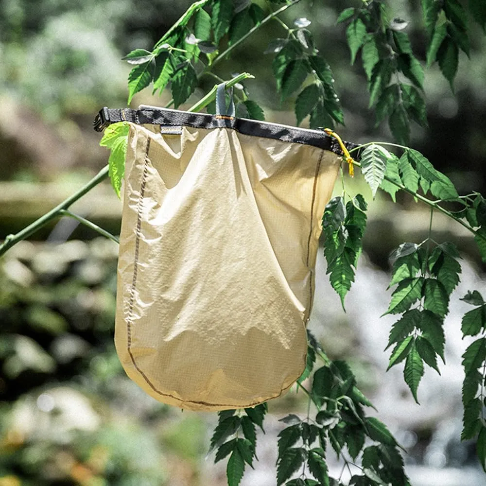 Outdoor Water proof Dry Bag - Silicon Coated Nylon, Ideal for Camping, Drifting, Hiking, Swimming, Rafting, Kayaking, River Trekking - Dampproof Clothes Storage Bag (Khaki-S)
