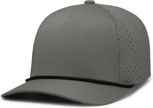 Pacific Headwear Weekender Perforated Snapback Cap Rope Hat-Breathable Design for Outdoor Adventures and Casual Wear