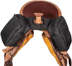 Padded Insulated Saddle Horn Bag | Color Black | Trail Riding Essential for Horse | Secured & Lightweight Design | Durable 600D Nylon Compartments