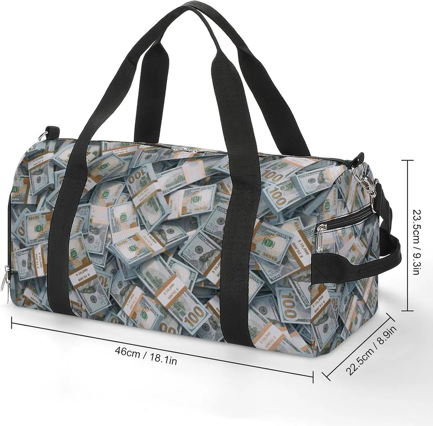 Paisley Navy Blue Pattern Fitness Bag with Large Capacity Backpack And Waterproof Bag