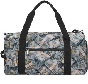 Paisley Navy Blue Pattern Fitness Bag with Large Capacity Backpack And Waterproof Bag