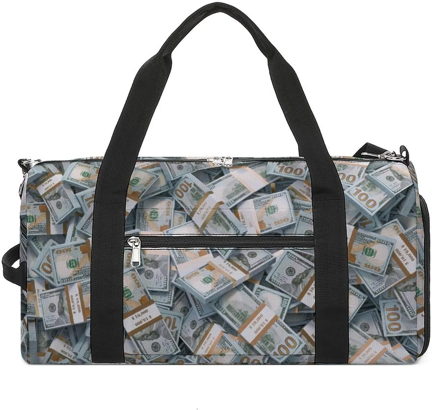 Paisley Navy Blue Pattern Fitness Bag with Large Capacity Backpack And Waterproof Bag