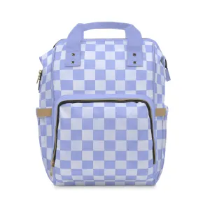 Pastel Checkers Diaper Backpack - Chic & Practical Baby Bag with Checkerboard Patterns, Perfect for Minimalist Parents