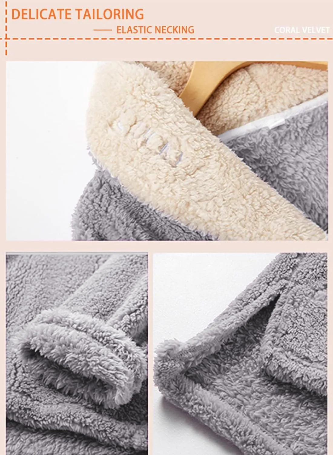 Peaceglad Mens Fluffy Coral Fleece Pajamas Set Pullover Pants Loose Plush Warm Loungewear Sleepwear