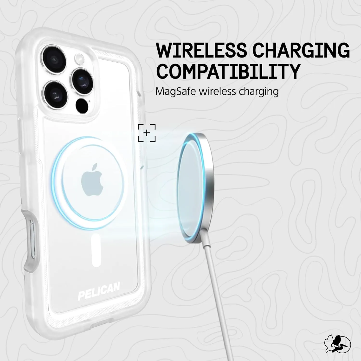 Pelican Voyager iPhone 16 Pro Max Case [Compatible with MagSafe] Rugged Phone Case w/ 18ft Military-Grade Drop Protection - Heavy Duty Phone Cover w/Belt Clip Holster for iPhone 16 Pro Max - Clear