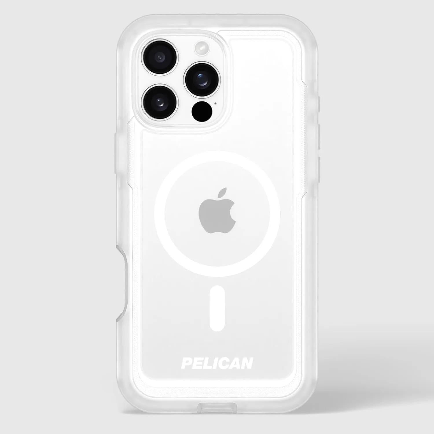 Pelican Voyager iPhone 16 Pro Max Case [Compatible with MagSafe] Rugged Phone Case w/ 18ft Military-Grade Drop Protection - Heavy Duty Phone Cover w/Belt Clip Holster for iPhone 16 Pro Max - Clear