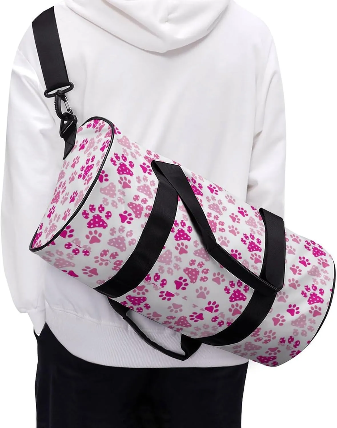 Penguin Bird Large Capacity Cylindrical Fitness Bag Unisex