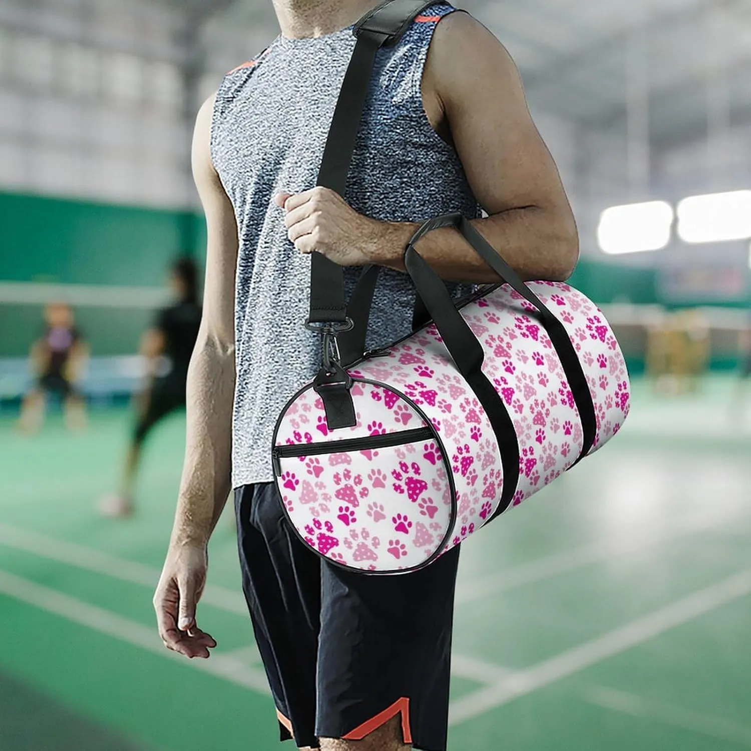 Penguin Bird Large Capacity Cylindrical Fitness Bag Unisex