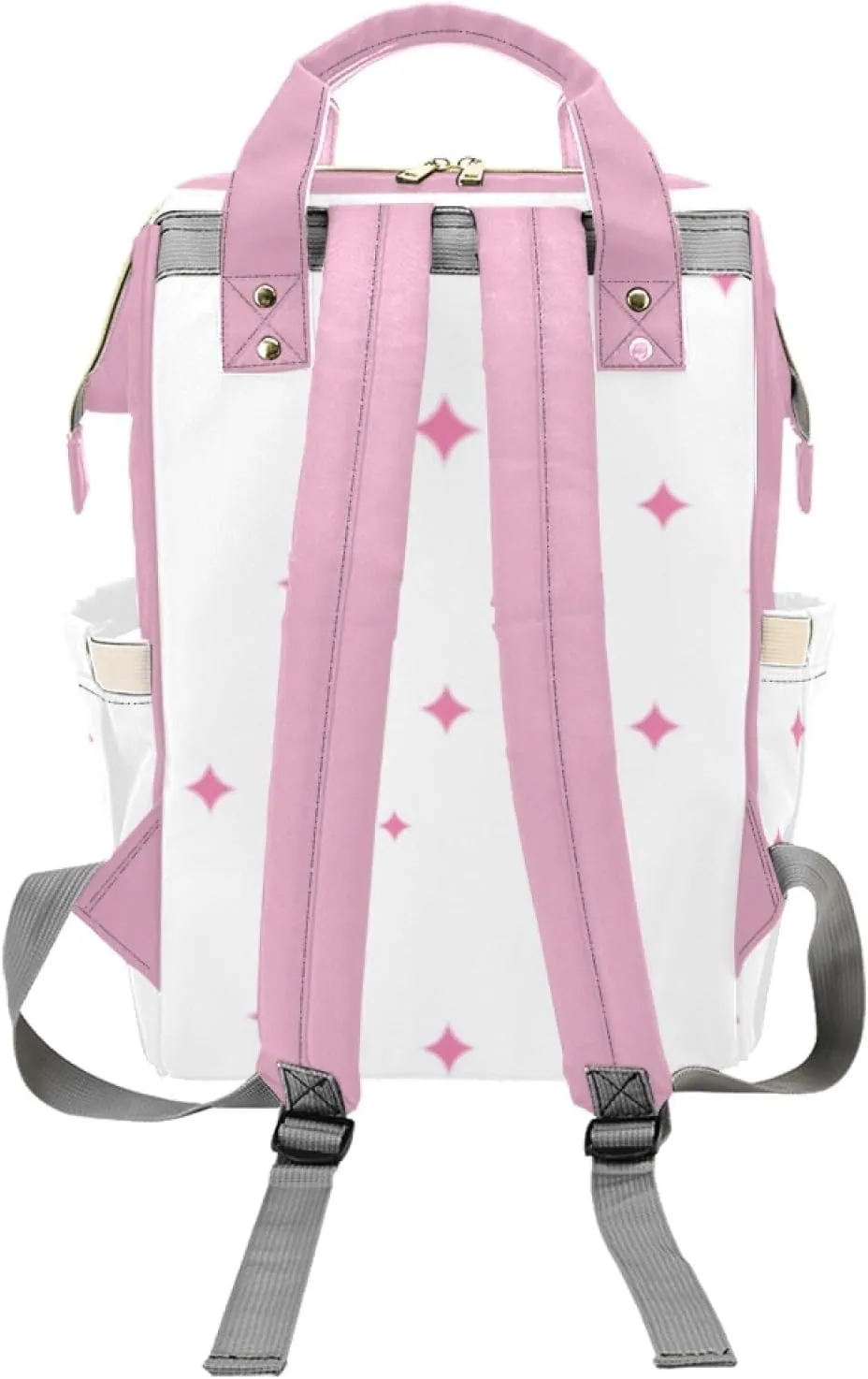 Personalized Baby Diaper Bag Backpack for Women, Custom Name Nursing Mommy Daypack, Diaper Bag for Girls Boys, New Mom Gifts (Butterfly Pink)