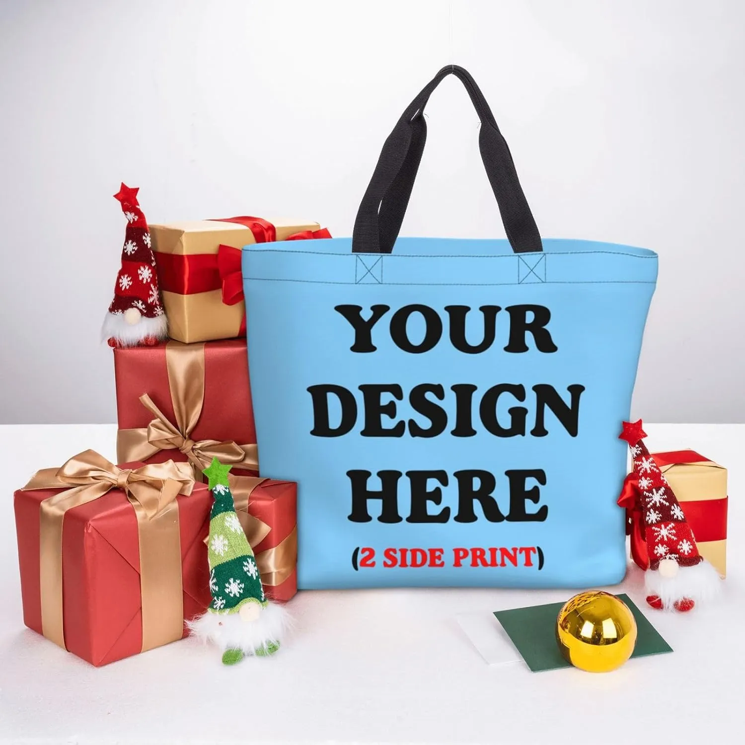Personalized Custom Tote Bag For Travel & Business - Add Your Design - Reusable Shoulder Bag For Women