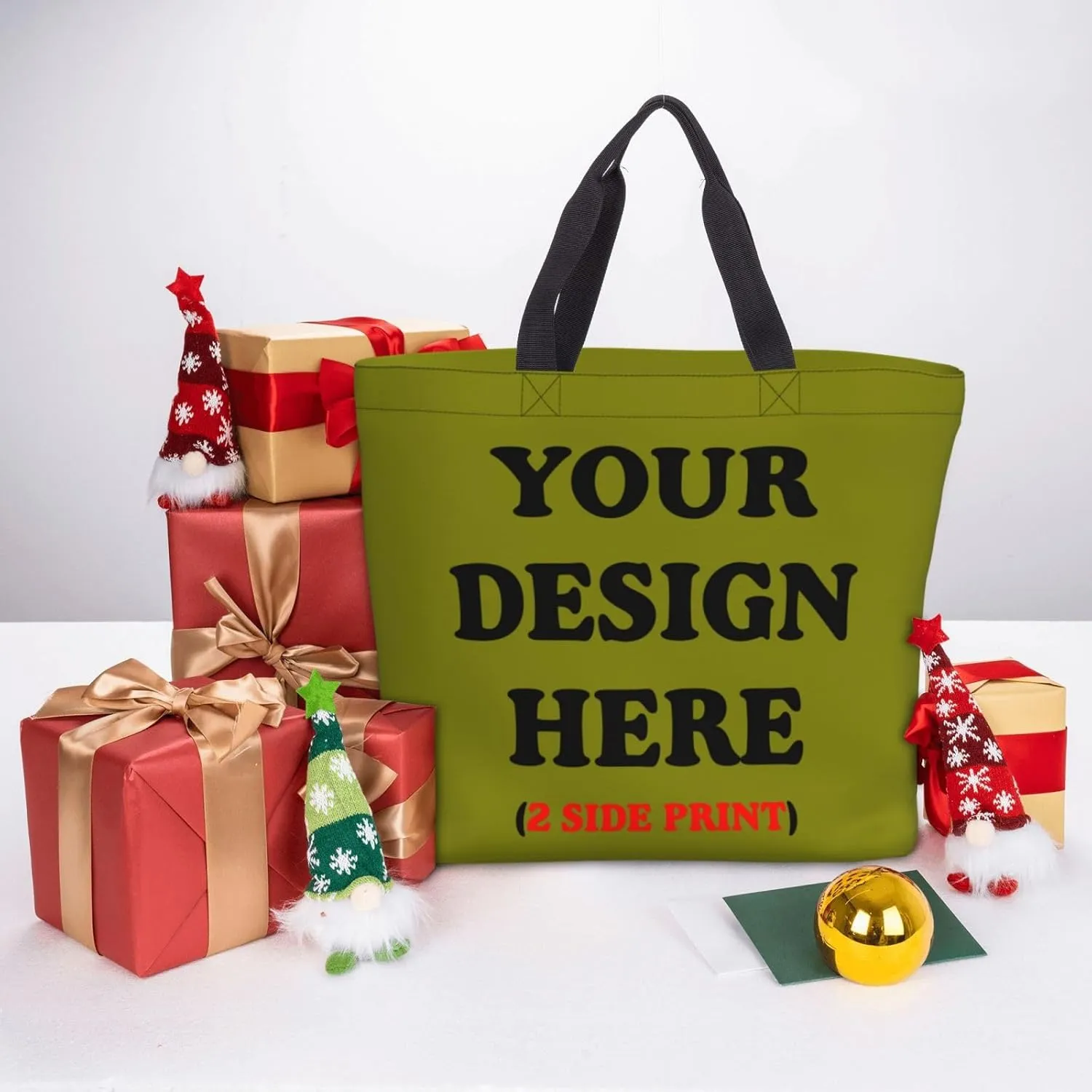 Personalized Custom Tote Bag For Travel, Business, Shopping - Add Your Design - Shoulder Bag For Women