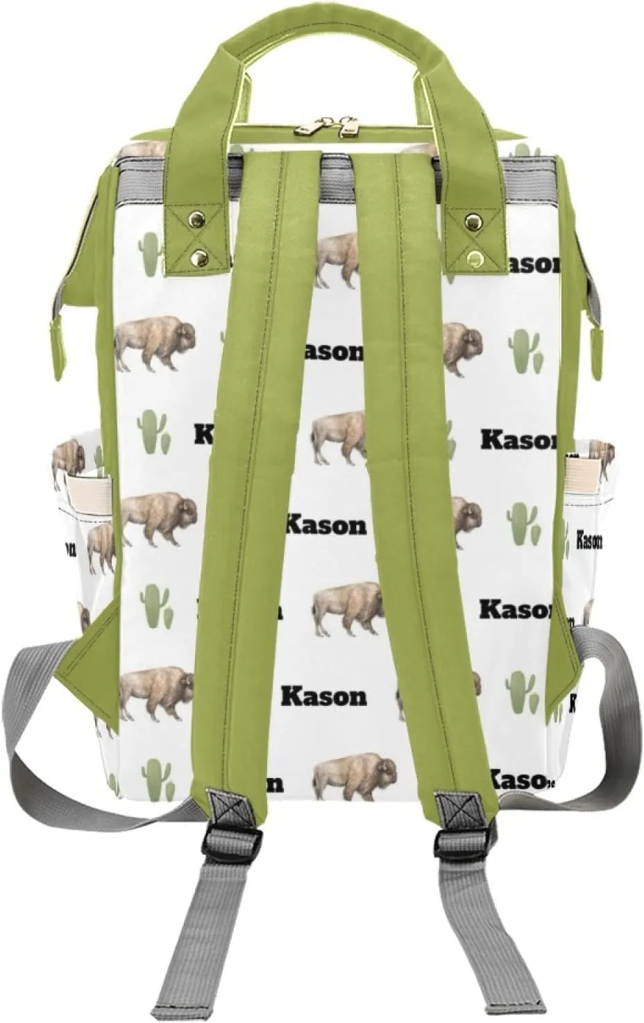 Personalized Cute Cow Diaper Bag for Women, Custom Name Nursing Mommy Daypack, Diaper Bag for Baby Boy Girl, New Mom Gifts
