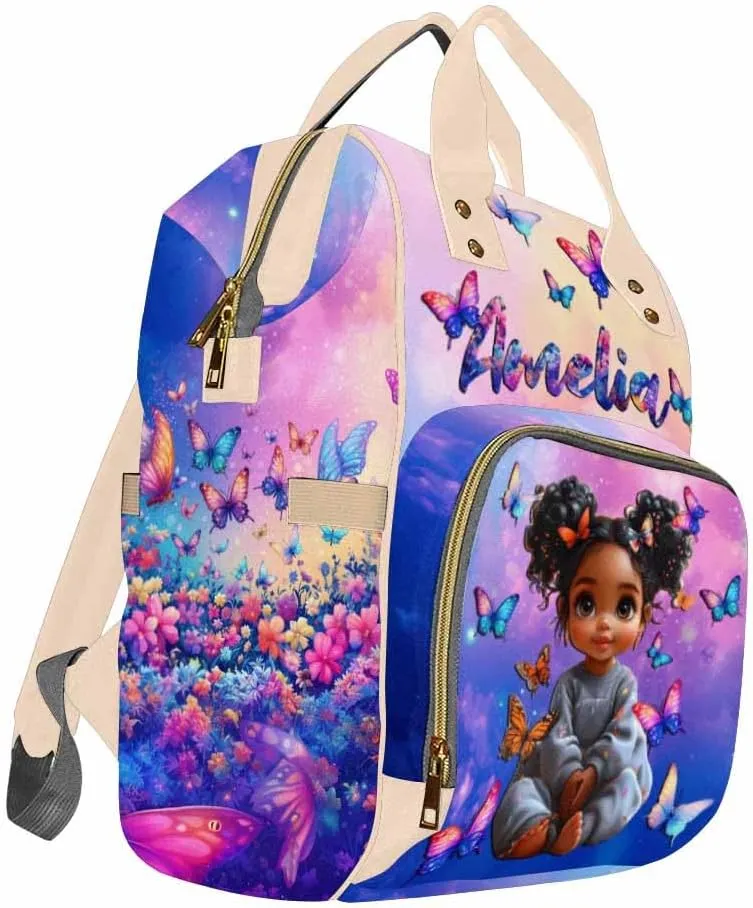 Personalized Diaper Bag Backpack with Name Custom Monogram Backpack Travel Outdoor Mommy Bag Customized Gift for Newborn Baby Boys Girls Nursing Bags Gift for New Mom Dad Christmas Gift
