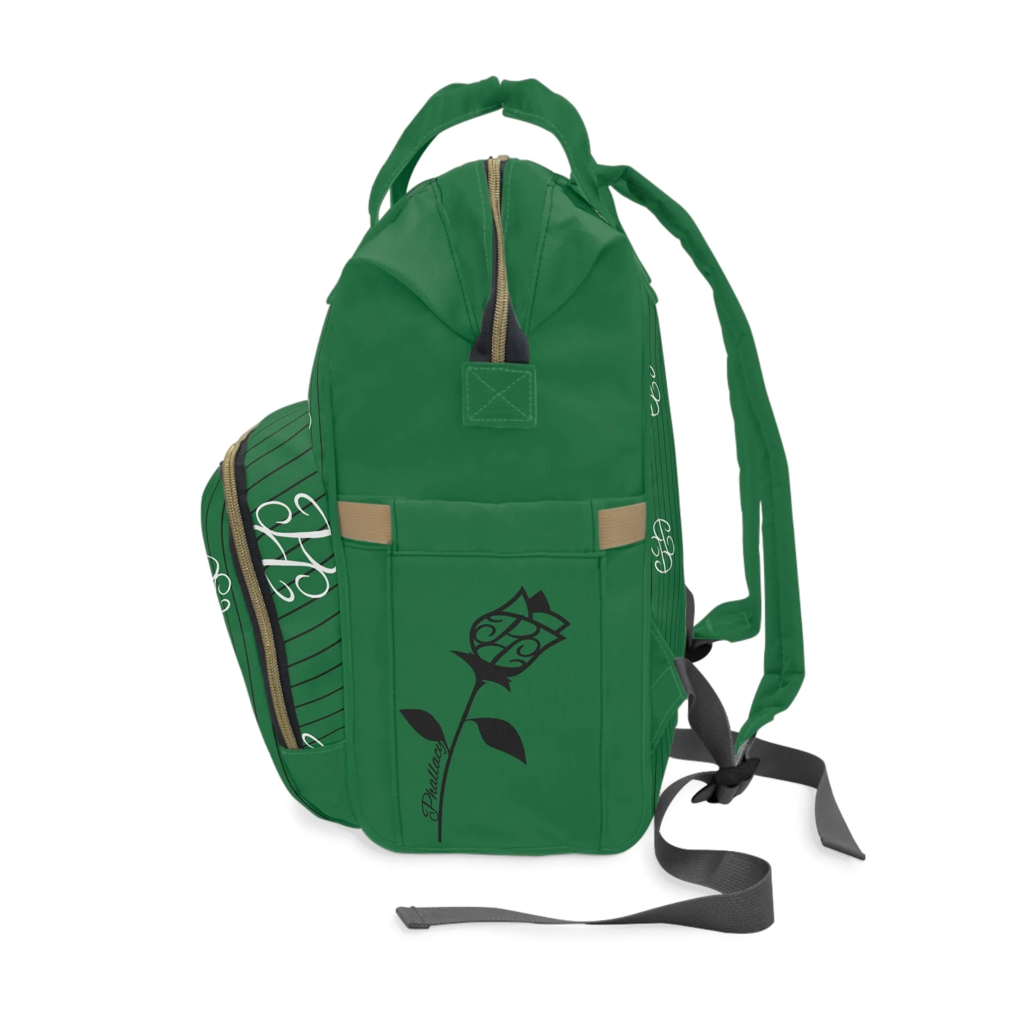 Phallacy Players Striped Designer Multifunctional Diaper Backpack