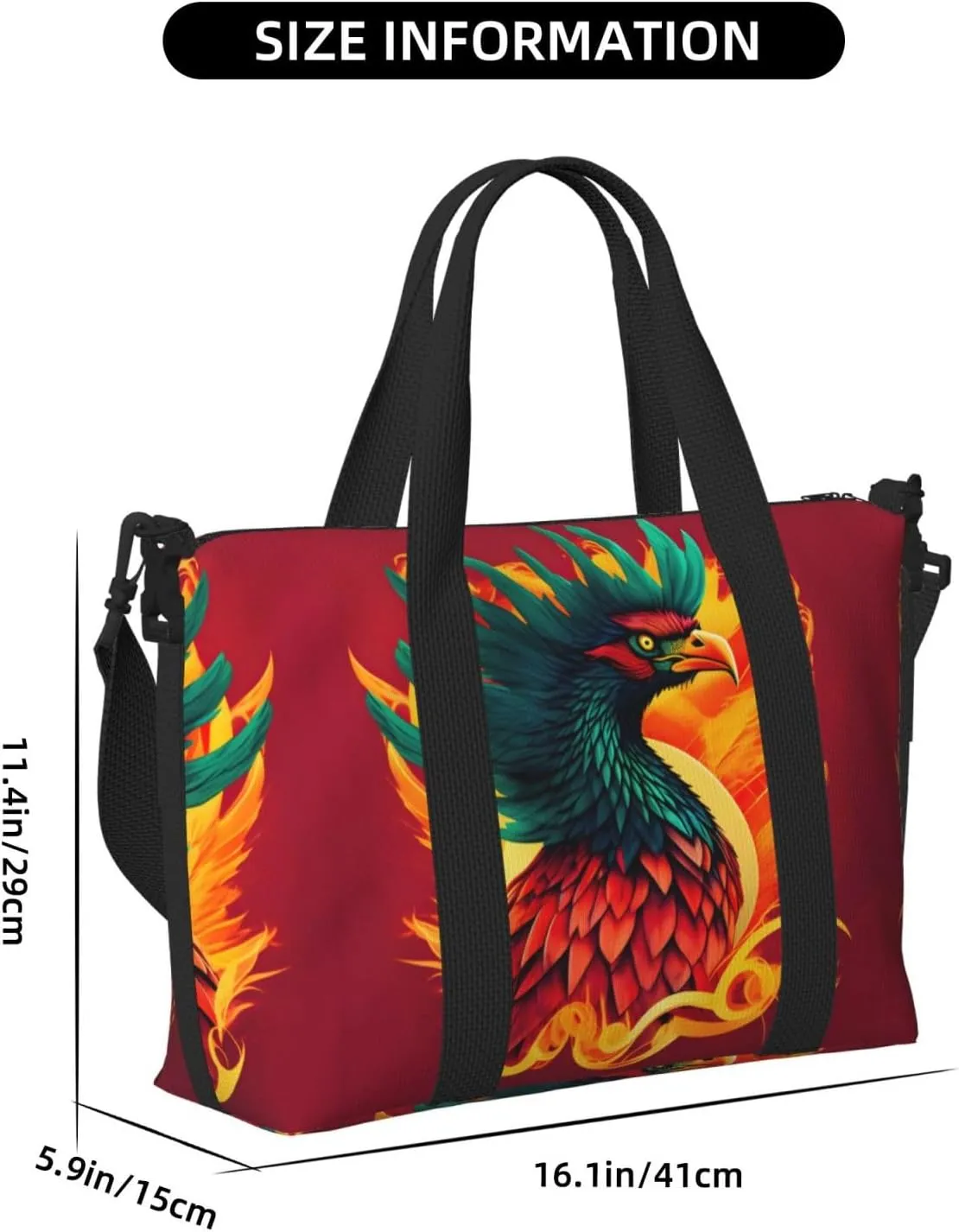 Phoenix Travel Bags, Weekender Carry On For Women, Sports Gym Bag, Workout Duffel Bag,Overnight