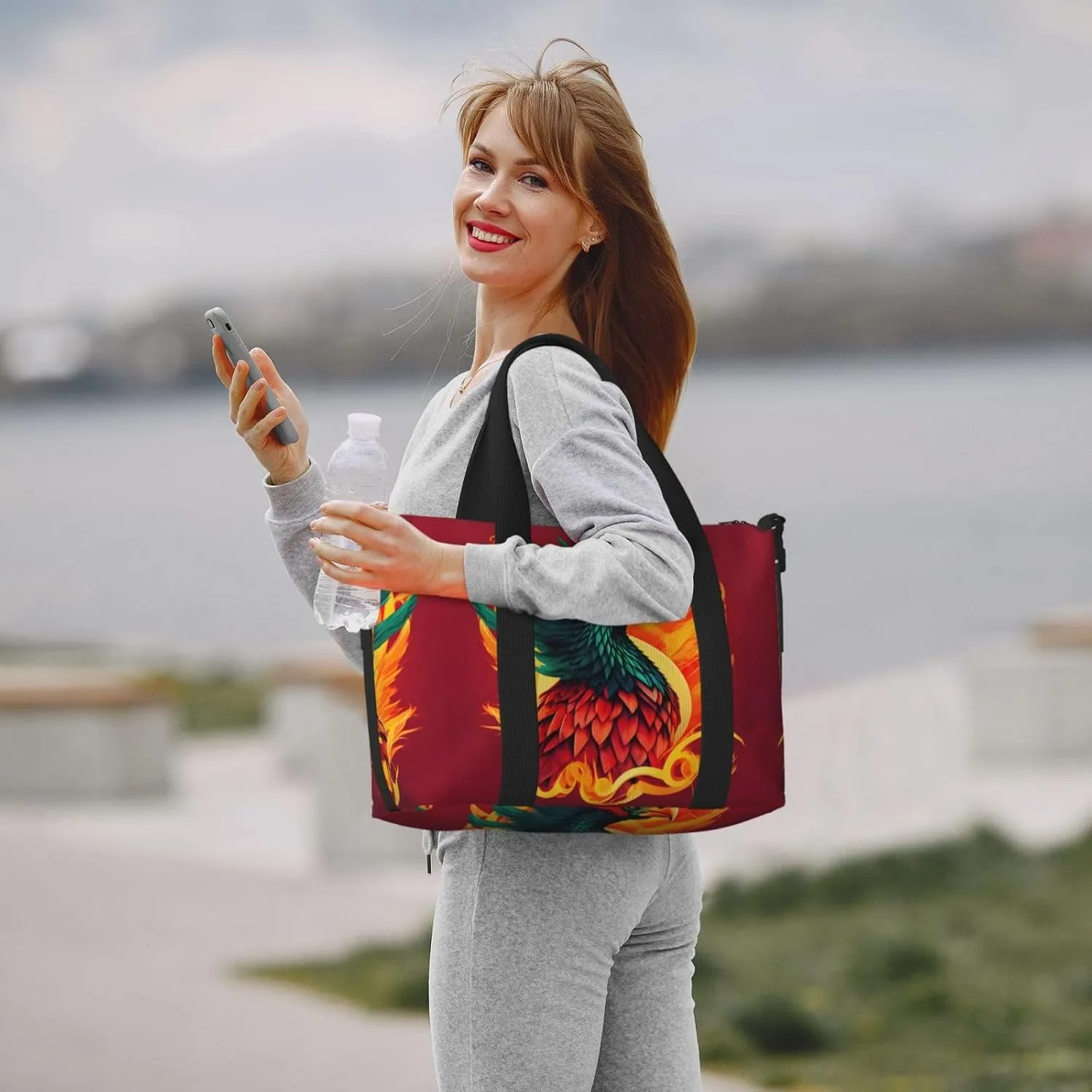 Phoenix Travel Bags, Weekender Carry On For Women, Sports Gym Bag, Workout Duffel Bag,Overnight