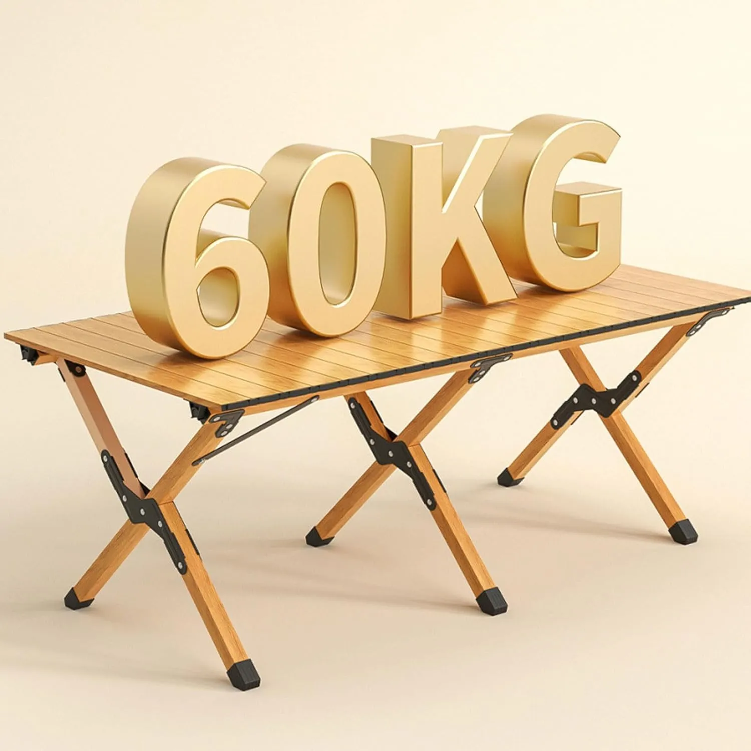 Picnic Table Chair Set of 3 Camping Table Chair with Aluminum Roll-up Backpacking Table and Lawn Chair Portable Folding Furniture for Indoor Outdoor, Large