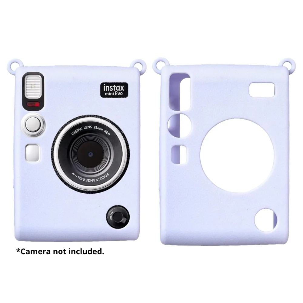 Pikxi Silicone Case for FUJIFILM Instax Mini EVO Camera Wear & Drop Resistant with Precise Cutout Holes - SCEVO-05 | Purple