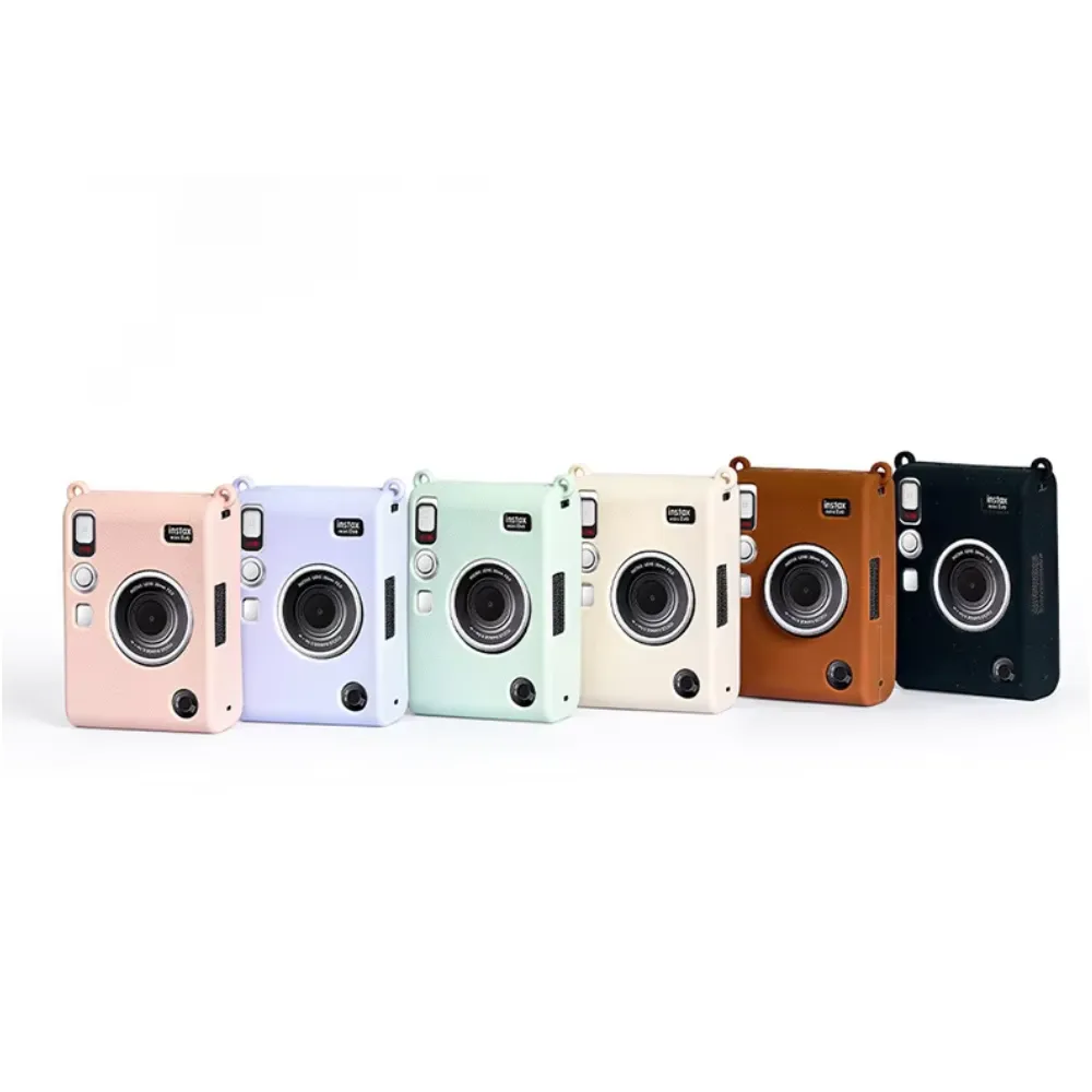 Pikxi Silicone Case for FUJIFILM Instax Mini EVO Camera Wear & Drop Resistant with Precise Cutout Holes - SCEVO-05 | Purple