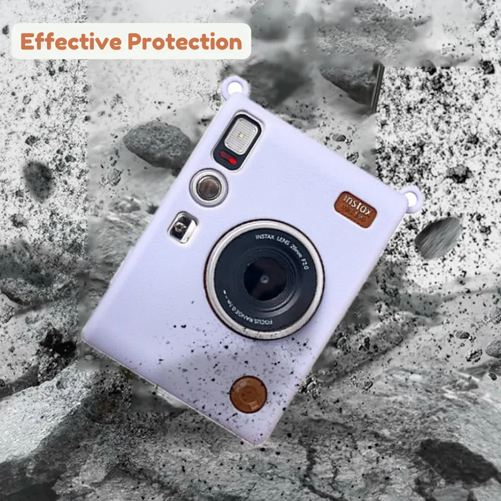 Pikxi Silicone Case for FUJIFILM Instax Mini EVO Camera Wear & Drop Resistant with Precise Cutout Holes - SCEVO-05 | Purple