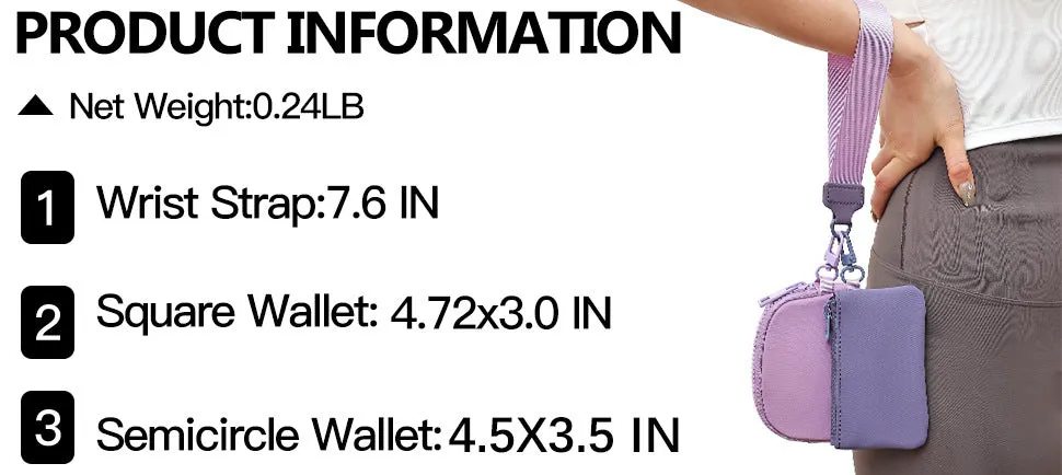Pink Stylish Mini Wristlet Wallet - Nylon, Multi-Compartment Design