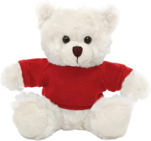 Plushland Teddy Bear 11 Inch, Stuffed Animal Personalized Gift - Great Present for Mothers Day, Valentine Day, Graduation, Birthday,Anniversary, get Well,Christmas (Cream Bear, red)