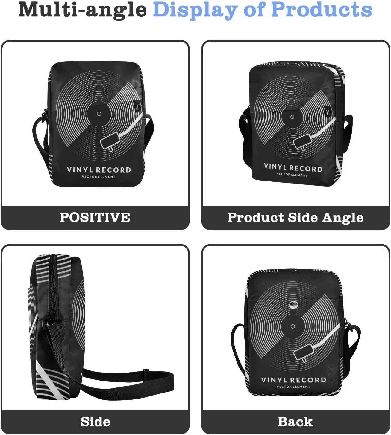 Poeticcity Crossbody Phone Bag, Small Messenger Shoulder Bag, Cash Handbag Wallet Purse