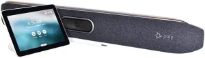 Poly - Studio X50 (Polycom) with TC8 Touch Controller - 4K Video & Audio Bar - Conferencing System for Mid-Size Meeting Rooms - Works with Teams, Zoom & more