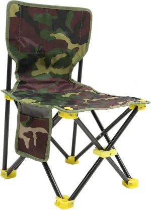 POPETPOP Outdoor Folding Fishing Chair Portable Stool and Construction for Fishing Camping Hiking and Outdoor Activities Compact Design Seat Backrest