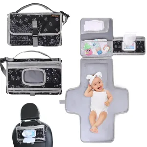 Portable Changing Pads, Portable Diaper Changing Pad for Baby，Changing Mat for Travel, Baby Changing Station, Infant Gift, Baby Essentials(Cashew Blossom)