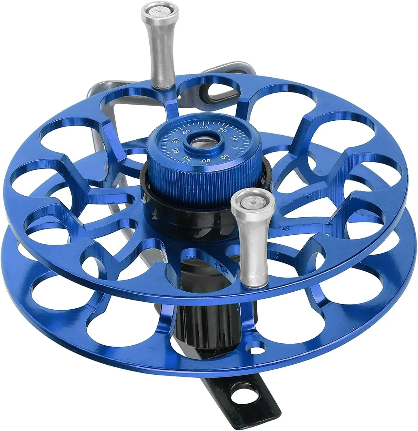 Portable Multifunction All Metal Fishing Reel Wind Fire Wheel, Anti Tie Lines Grooved Design, High Strength Sturdy Body, Lightweight for Easy Carrying