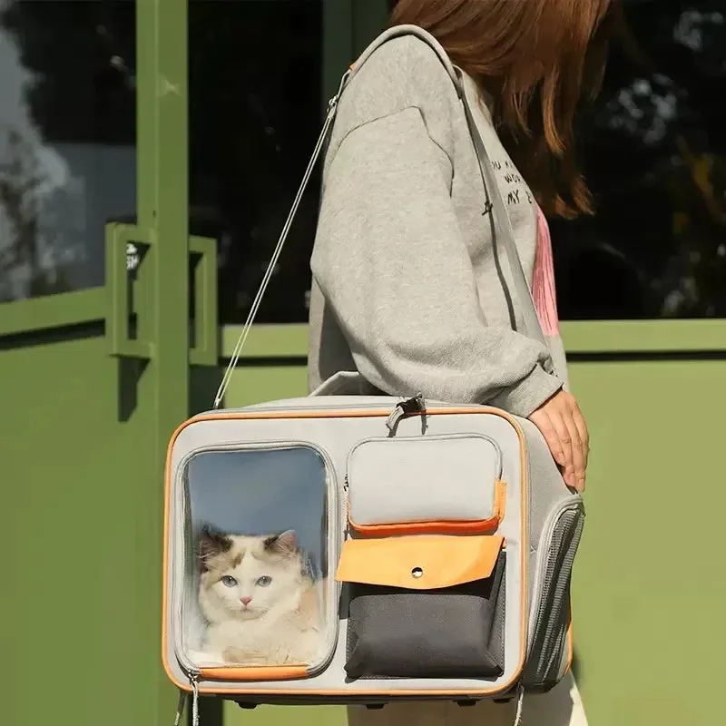 Portable Pet Travel Backpack - Large Capacity Cat and Puppy Carrier