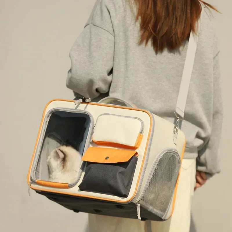 Portable Pet Travel Backpack - Large Capacity Cat and Puppy Carrier
