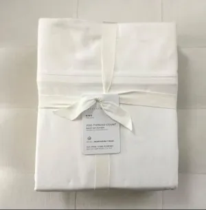 Pottery Barn 700 Thread Count King Sheet Set Sateen ~White