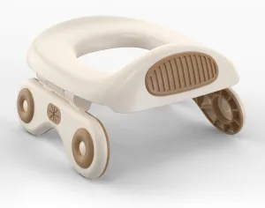 Potty for Travel - Foldable, Supports up to 110 lbs, with 24 Liners. Portable Toddler Potty Seat for Car Trips (Khaki)