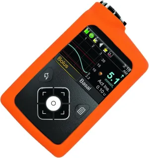 Premium Soft Silicone case for Medtronic Minimed Insulin Pump 630G/ 640G/ 670G/770G/780G (All Model) (Orange)