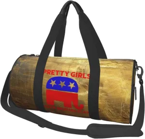 Pretty Girls Vote Republican Vote Red Duffel Bag Gym Bag Travel Sports Tote Large Foldable Beach Swim Yoga4