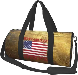 Pretty Girls Vote Republican Vote Red Duffel Bag Gym Bag Travel Sports Tote Large Foldable Beach Swim Yoga9