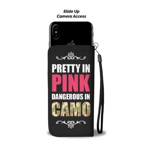 Pretty In Pink Wallet Phone Case with RFID Blocker