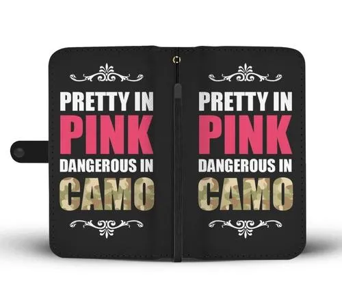 Pretty In Pink Wallet Phone Case with RFID Blocker