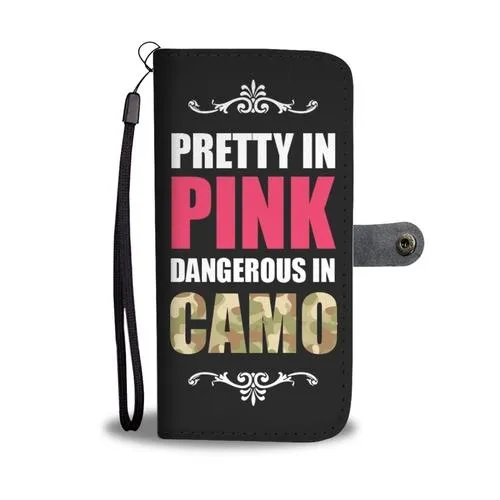 Pretty In Pink Wallet Phone Case with RFID Blocker