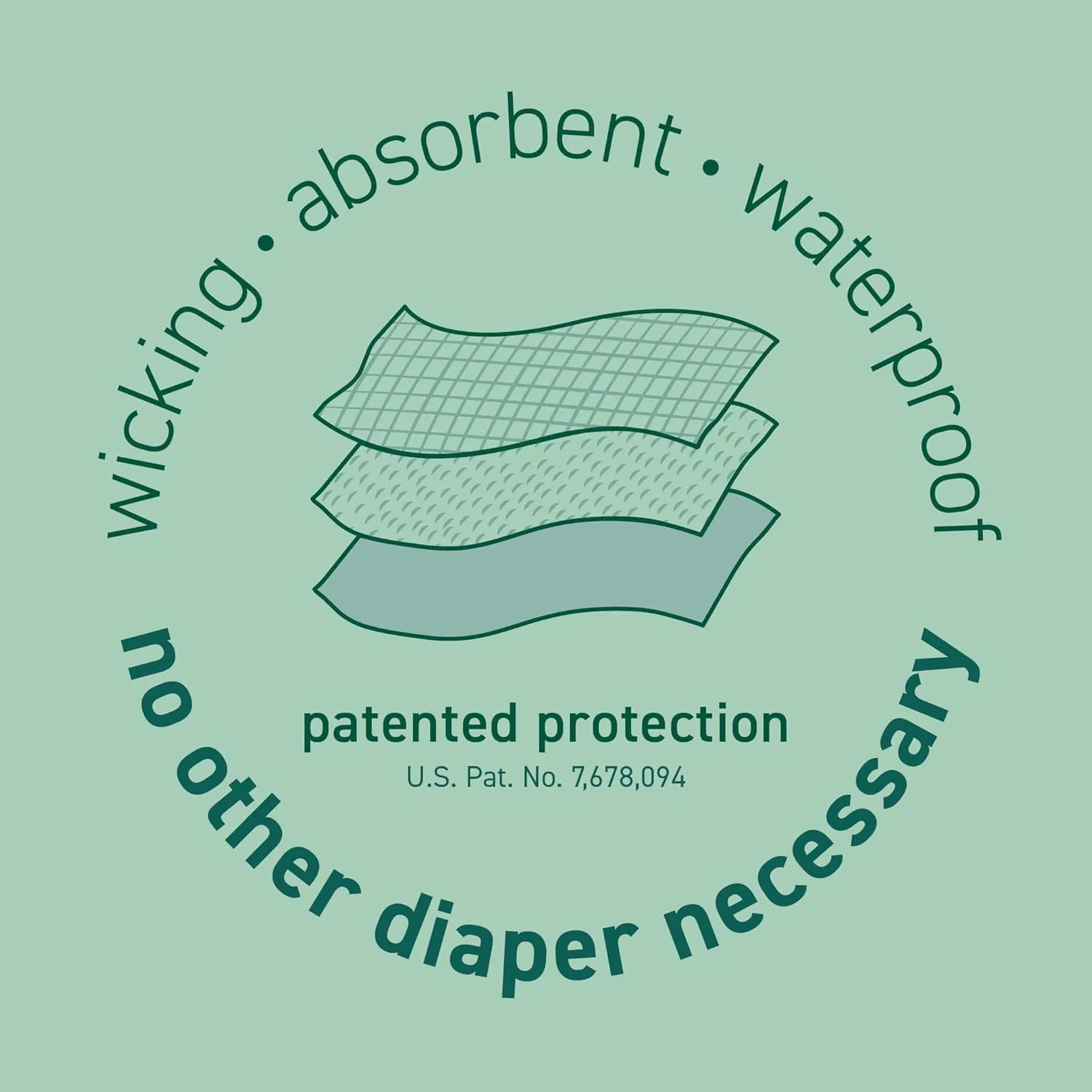 Pull-up Reusable Absorbent Swim Diaper, Aqua Simple Dino, 24 Months