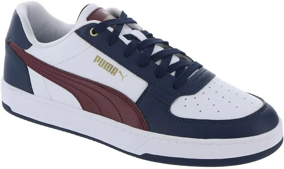 PUMA Men's Caven 2.0 Lace Up Sneaker Wht/NVY/Gd 11 Medium US