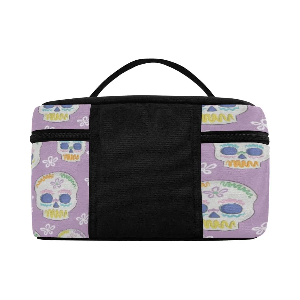 Purple Skulls Travel Cosmetic Bag