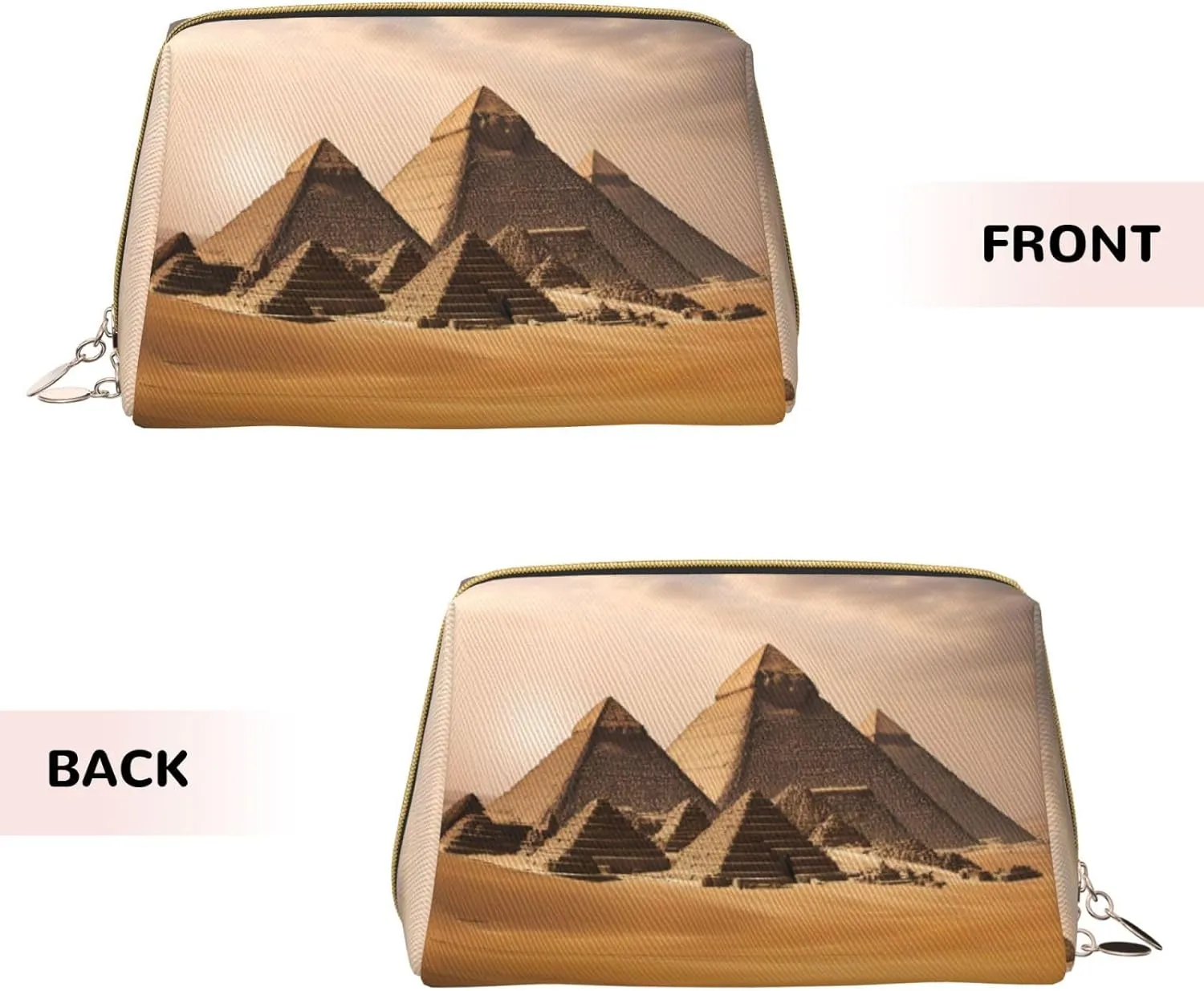 Pyramids Of Egypt Toiletry Travel Bag, Portable Cosmetic Organizer For Women, On-The-Go