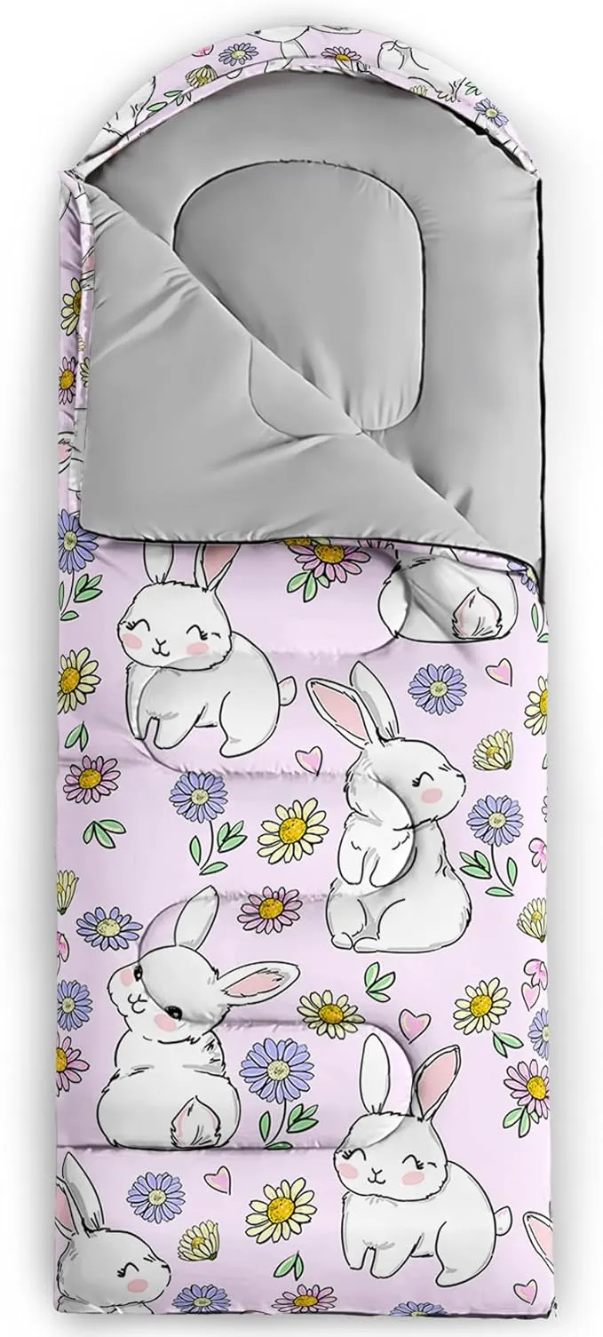 QOOMO Camping Sleeping Bags,3 Season Warm & Cool Weather,Lightweight,Waterproof Sleeping Bags for Adults & Kids,Traveling,and Outdoors,Camping Gear Equipment