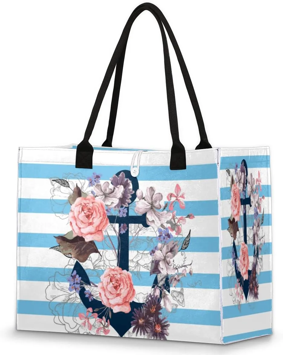 QsirBC Abstract Design Decor Tote Bag for Women Shoulder Bags with Pockets Handbags Purses Large Totes