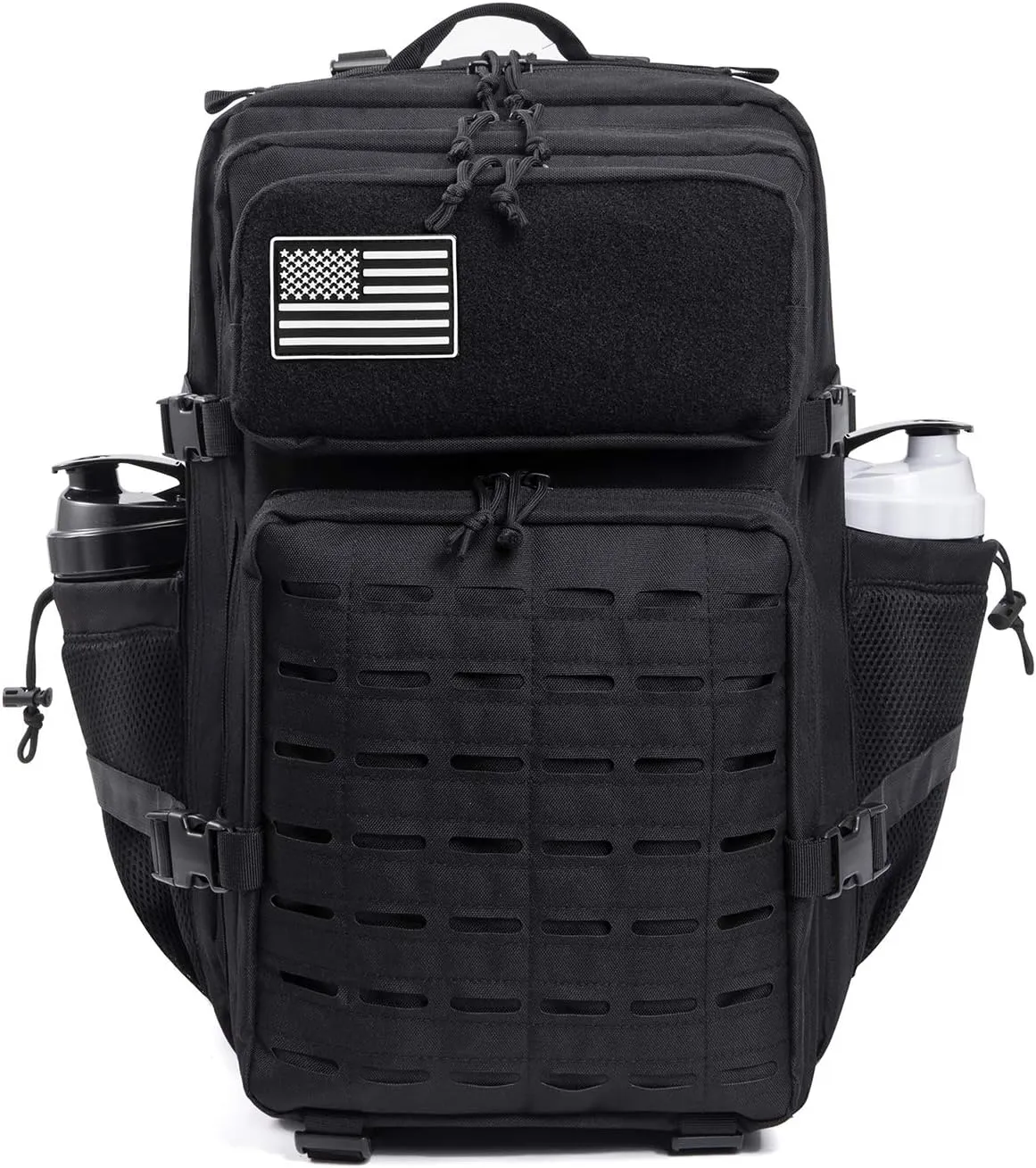 QT&QY 25L/35L/45L Military Tactical Backpack For Men Molle Daypack 3 Day Bug Out Bag Hiking Rucksack With Bottle Holder