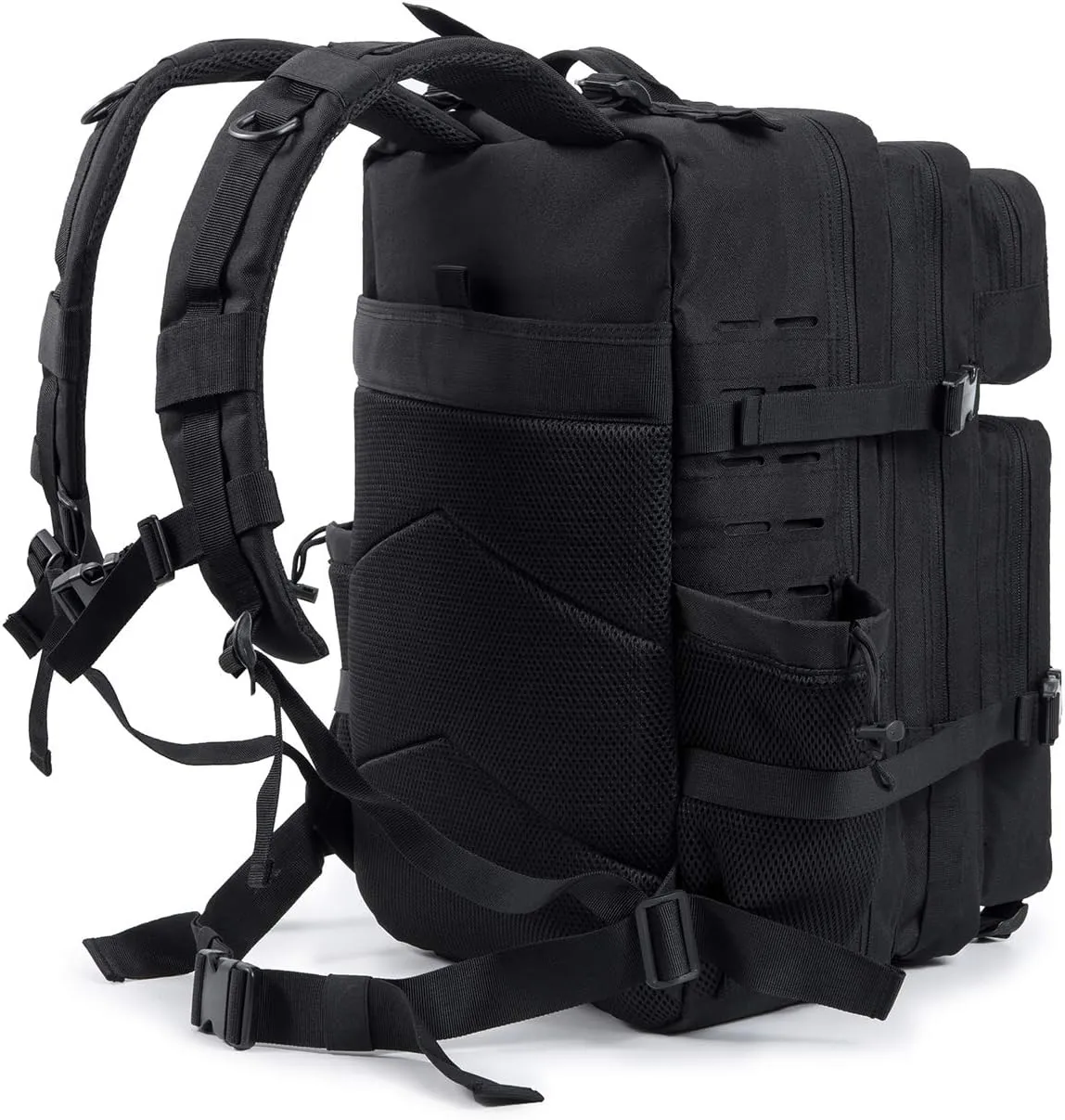 QT&QY 25L/35L/45L Military Tactical Backpack For Men Molle Daypack 3 Day Bug Out Bag Hiking Rucksack With Bottle Holder