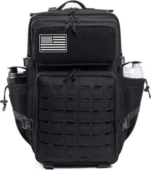 QT&QY 25L/35L/45L Military Tactical Backpack For Men Molle Daypack 3 Day Bug Out Bag Hiking Rucksack With Bottle Holder